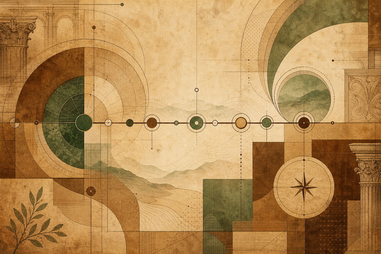Abstract timeline-inspired decorative illustration